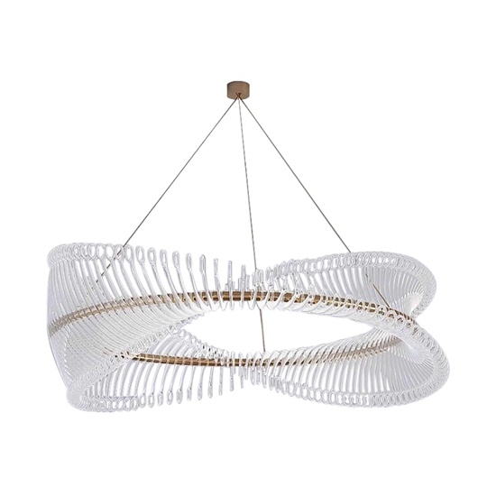 Люстра подвесная, медь, ПММА, HERVEY 120*24, металл, LED