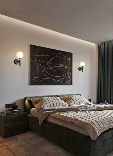 Настенный светильник, БРА ESER 15*32, черный, металл, Е27.