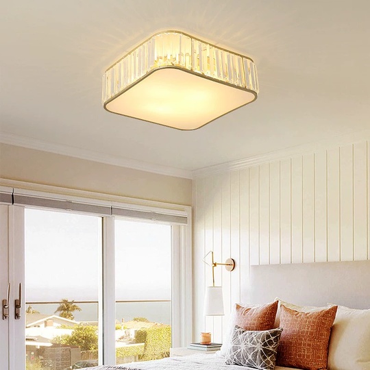 Потолочный светильник, золото, кристалл, BREENA 30*17 металл, E14.