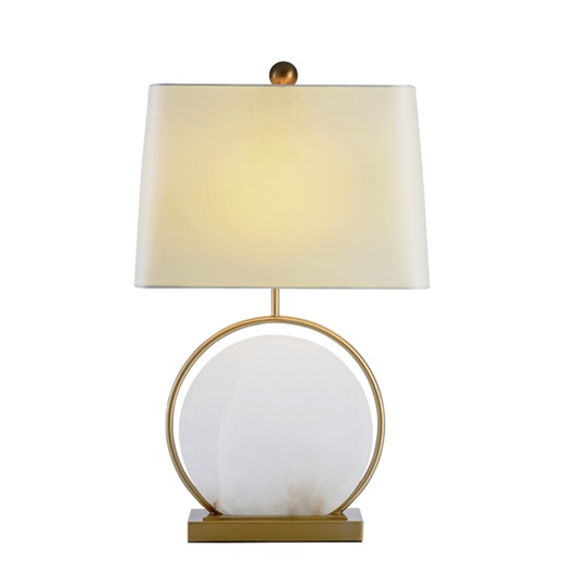 Настольная лампа белый абажур Ritz - Marble Sun, 62*38 см