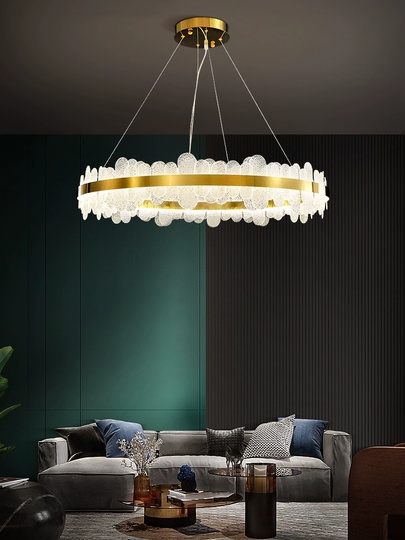 Люстра подвесная, медный, стекло, STUNNING 100*15, металл, LED.