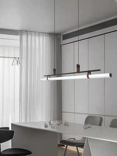 Люстра черная Elyvra, металл, 80*18 см, светодиодная, LED