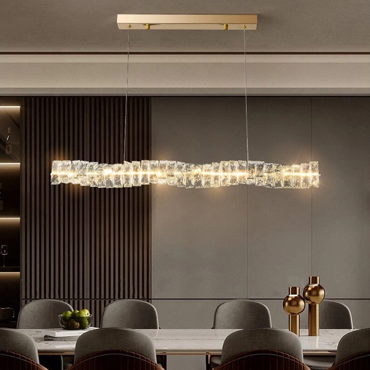 Люстра подвесная, хром, кристалл, ALVIN 100*12, металл, LED.