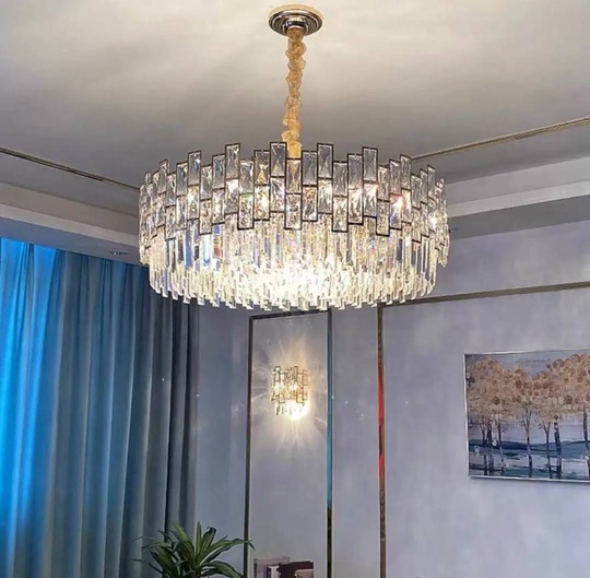 Люстра BACI 100*30 золото, стекло, металл, Е14.