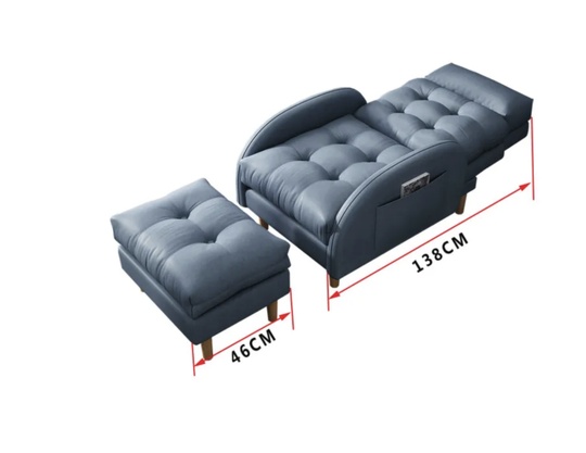Кресло-кровать синее. Кресло банкетка с 3-мя положения спинки, 72х56х99 см