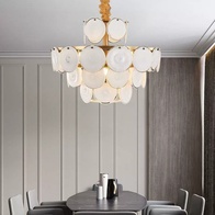 Люстра подвесная медная Aquorix, металл, трос 30 см, 60*40 см, Е14