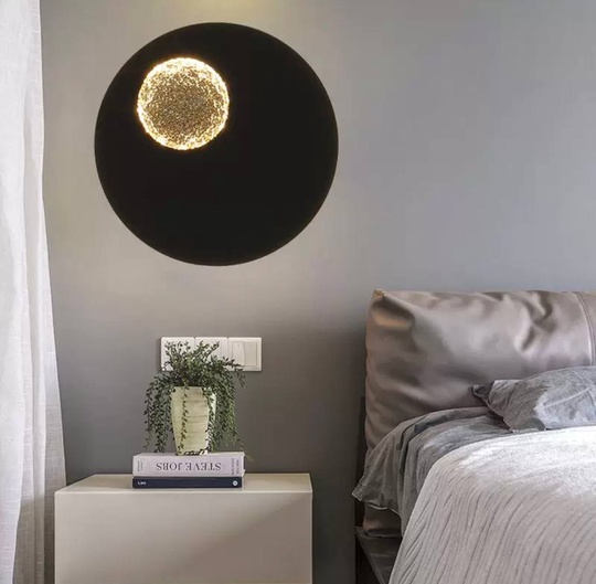 Настенный светильник LESTER 25*25, черный, металл, LED.