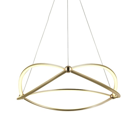 Люстра подвесная, золото, ПММА, WILL 72*120, металл, LED