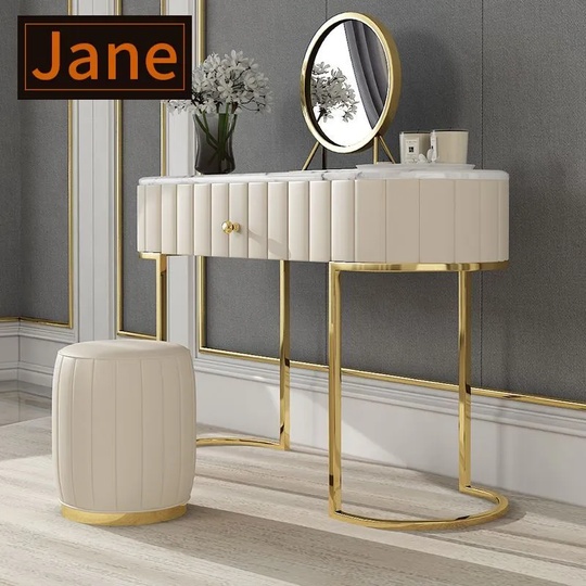 Туалетный столик Jane с пуфиком и зеркалом, 110х48х80 см