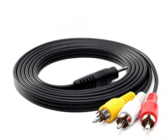 Аудио кабель 3.5 Jack-3 RCA (3 м)