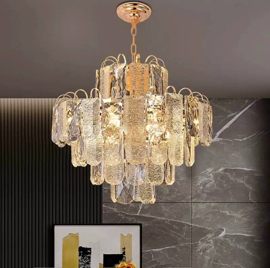 Люстра подвесная AKGUL 50*45 золото, стекло, металл, Е14.