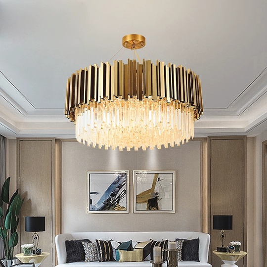 Люстра подвесная, медный, кристалл, ALICIA 40*35, металл, E14.