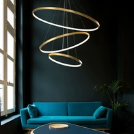 Люстра подвесная, медь, ПММА, NEAL 80*100*120 металл, LED.