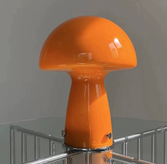 Настольная лампа, BERSA 22*28, оранжевый, стекло