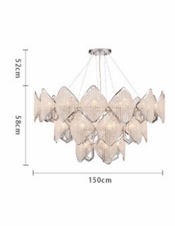 Дизайнерский светильник LED 52, 150*58 см, лампа накаливания, LED, железо, хрусталь, китайский