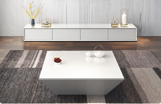 Журнальный стол Reposo, белый, 100*100