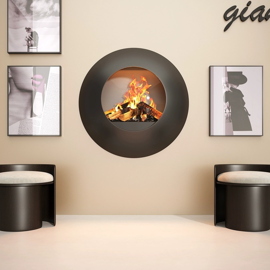 Камин Elsafo черный, 80*80 см