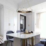 Светильник подвесной бронзовый Alveris, металл, трос 100 см, 90*18 см, LED