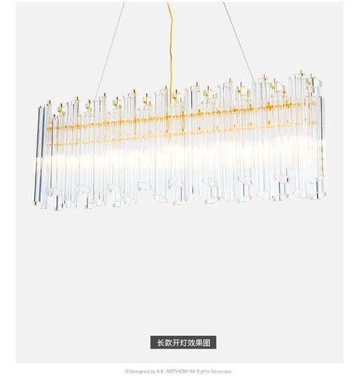 Дизайнерский светильник led 55*180 см, лавпа накаливания, led, железо, сплав