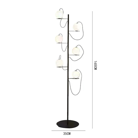 Торшер черный Elyxor, 35*165 см, LED, металл, 24 Вт