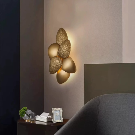 Настенный светильник золотой MIRON, Бра, 24*44, металл, G9.