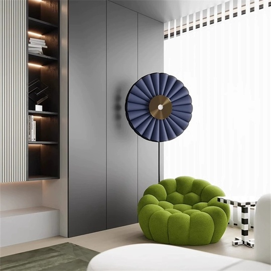 Торшер, синий, золото, Random Blue 60*160, LED, металл, ткань