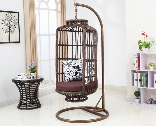 Подвесное кресло из ротанга Bird's cage