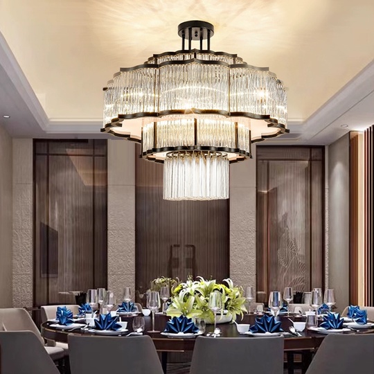 Люстра подвесная, черный, стекло, AYCAN 60*60, металл, E14.