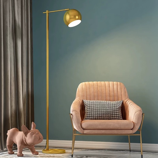 Торшер золото Aveza, 40*26*160 см, LED, Е27, металл, 14 Вт