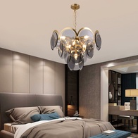 Люстра подвесная, бронза, ПММА, PATRICK 80*45 металл, E14.