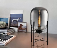 Настольная лампа CHAD 26*45, дымчато-серый, металл, Е21.