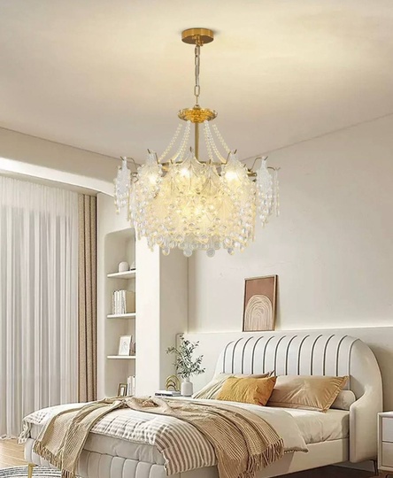 Люстра подвесная, медный, стекло, TASTEHOLDER 50*26, металл, E14.