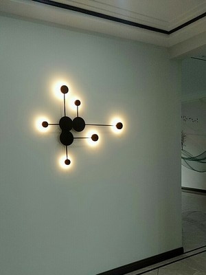 Настенный светильник - Бра DOTS BIG WALL, черный, LED, 18 Вт, 6 ламп
