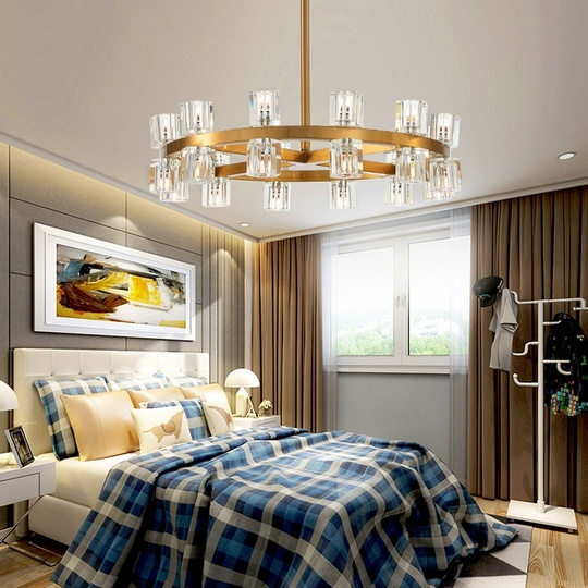 Люстра подвесная, медь, стекло, DINCAY 60*45, металл, G4.