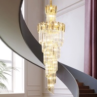 Люстра подвесная, золото, кристалл, PEACH 40*135 металл, E14.