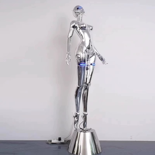 Торшер Cyberwomen хром 73*50*207 см, LED, кнопка, смола, стекловолокно, 8 Вт