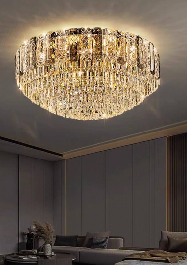 Потолочный светильник, медь, хрусталь, CLEOPATRA 100*42 металл, Е14.