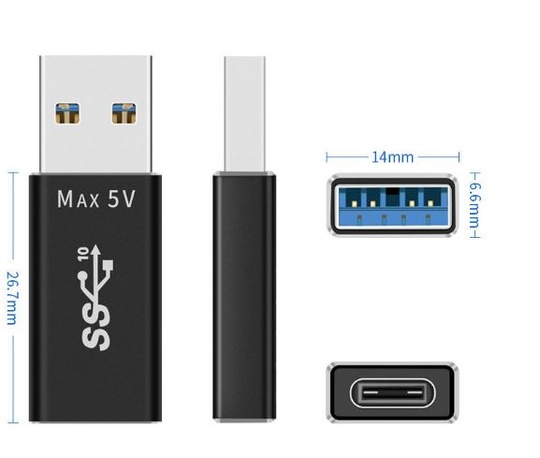 Переходник USB3.0 A- Type C USB3.1