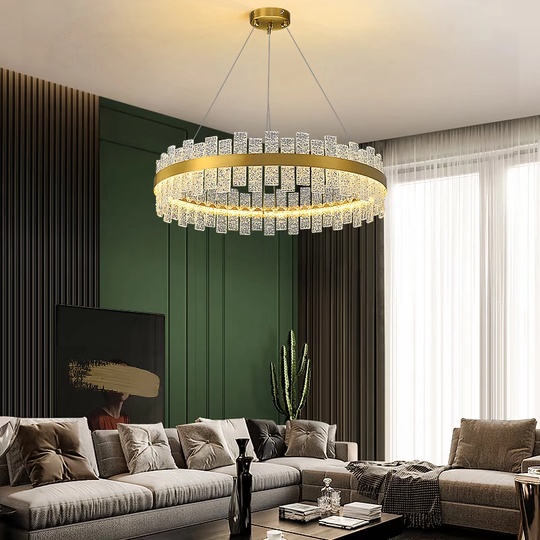 Люстра подвесная, медный, хрусталь, FASHIONABLE 80*16, металл, LED.