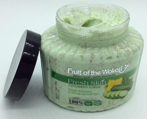 Крем скраб для тела огуречный Wokali Сucumber 500мл