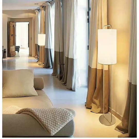 Торшер, золото, белый, Holmes 25*162, светодиодный, E27, металл, ткань