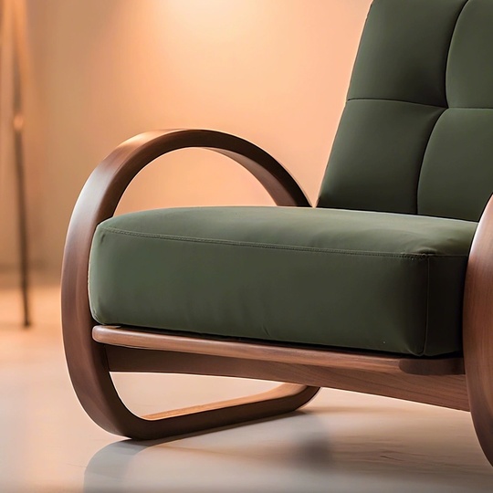 Кресло темный орех, 80*85*80 см, нераскладное, минимализм