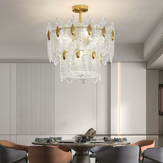 Люстра подвесная, медный, стекло, CHIMES 60*23, металл, E14.