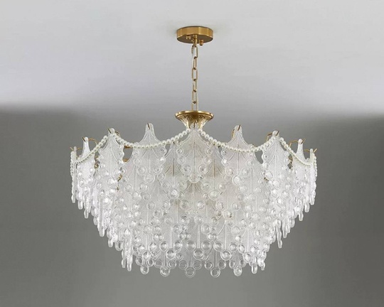 Люстра подвесная, медный, стекло, TASTEHOLDER 60*28, металл, E14.