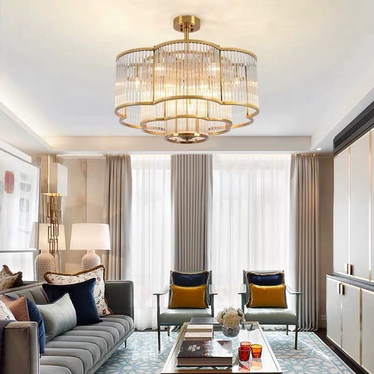 Люстра подвесная, бронза, ПММА, LEONA 100*50, металл, E14.