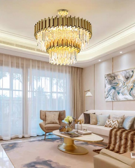 Люстра подвесная, медный, кристалл, DOTTY 95*58, металл, E14.