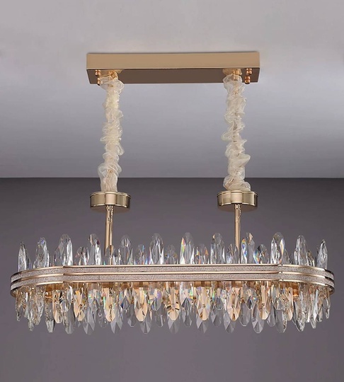 Люстра подвесная ERGUM 100*32 золото, стекло, металл, LED.