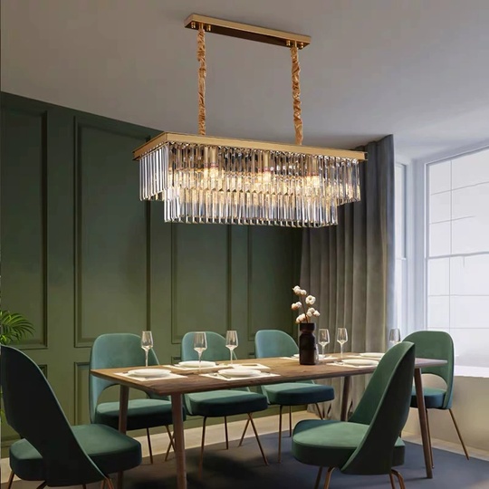 Люстра подвесная, золотой, кристалл, GINA 60*28, металл, E14.