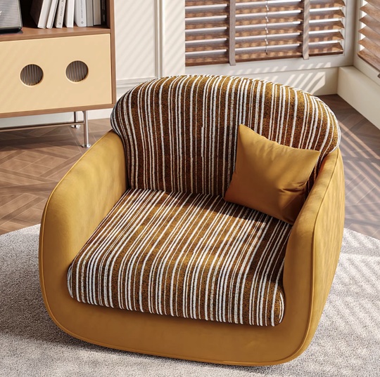 Кресло желтое Pansuo Nordic 90*78*78 см, универсальное - в стиле минимализма