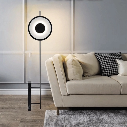 Торшер черный Elixar, 33*170 см, LED, мрамор, 5 Вт